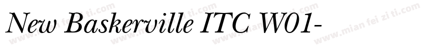 New Baskerville ITC W01字体转换